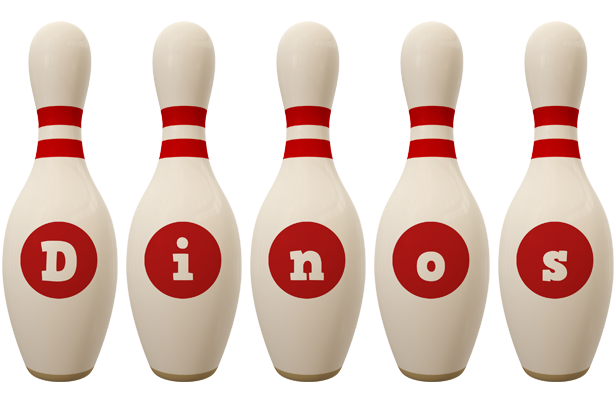Dinos bowling-pin logo