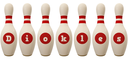 Diokles bowling-pin logo