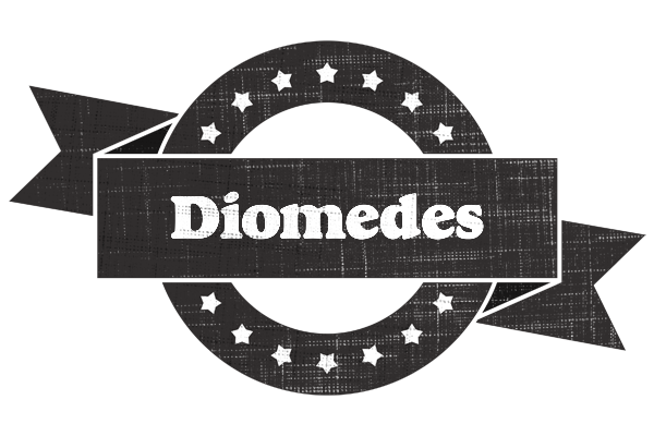 Diomedes grunge logo