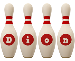 Dion bowling-pin logo