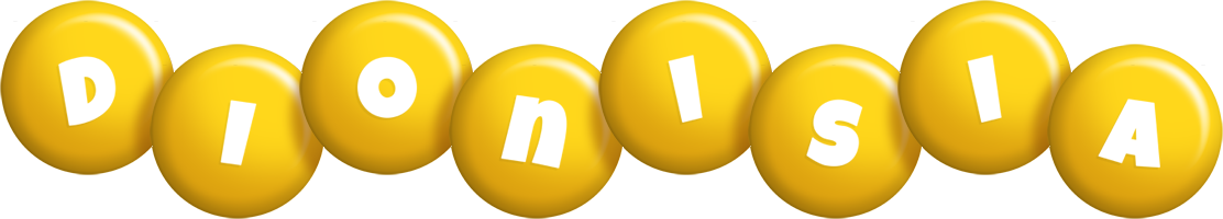 Dionisia candy-yellow logo