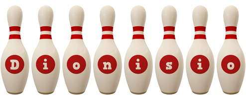 Dionisio bowling-pin logo