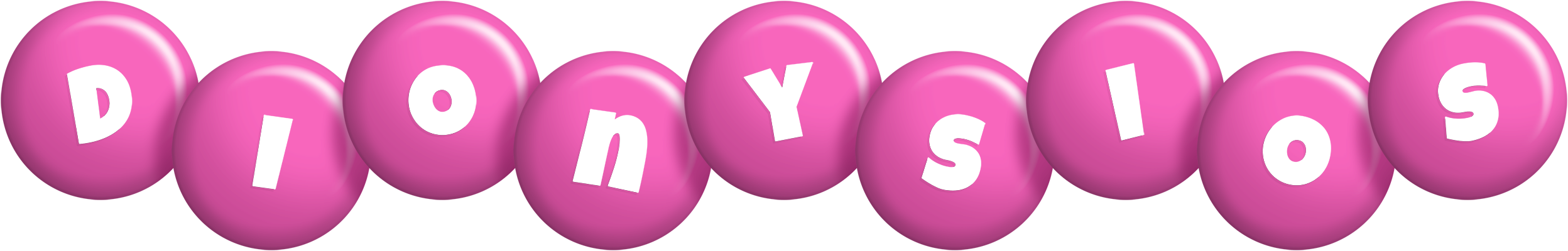 Dionysios candy-pink logo