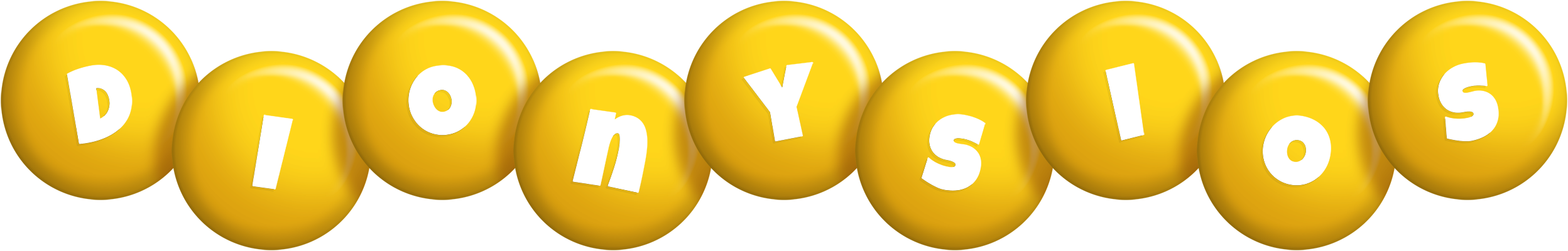 Dionysios candy-yellow logo