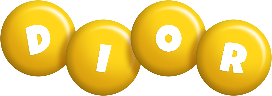 Dior candy-yellow logo