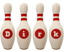 Dirk bowling-pin logo