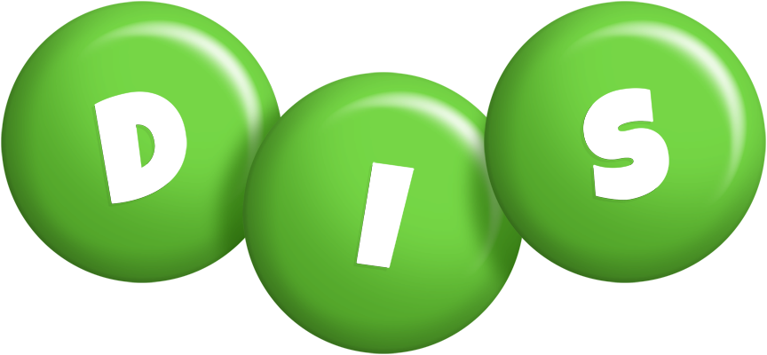 Dis candy-green logo