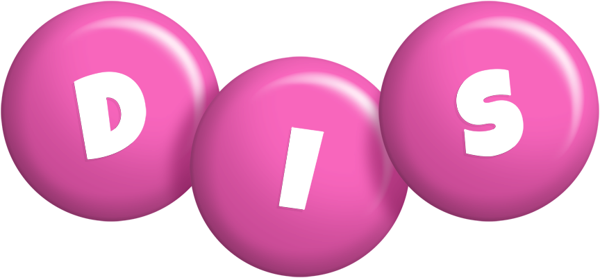 Dis candy-pink logo