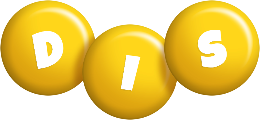 Dis candy-yellow logo