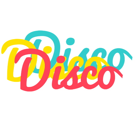 DISCO logo effect. Colorful text effects in various flavors. Customize your own text here: https://www.textgiraffe.com/logos/disco/