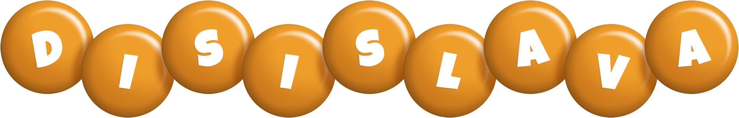 Disislava candy-orange logo