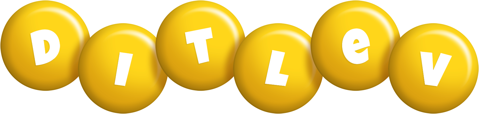 Ditlev candy-yellow logo