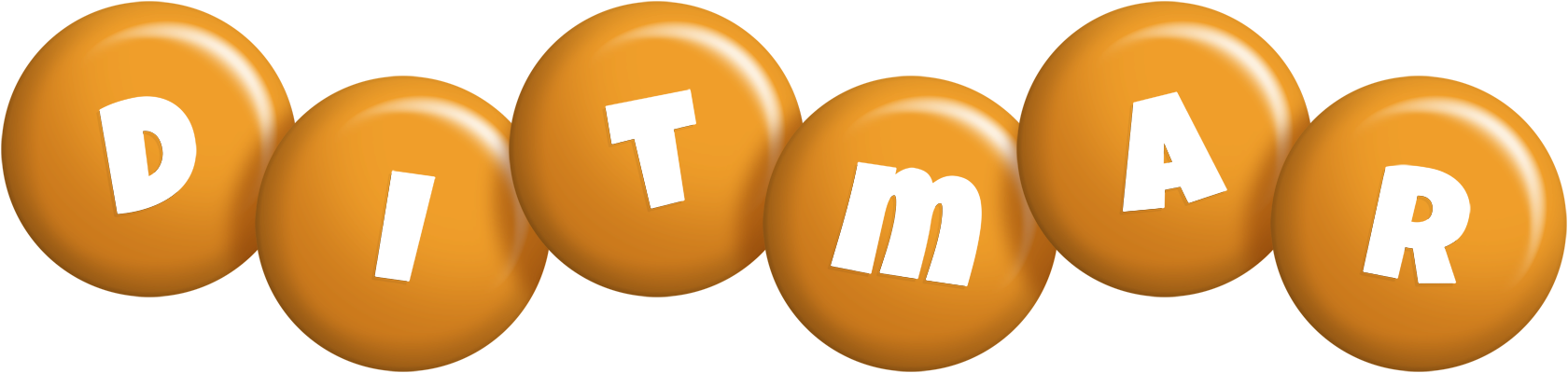 Ditmar candy-orange logo