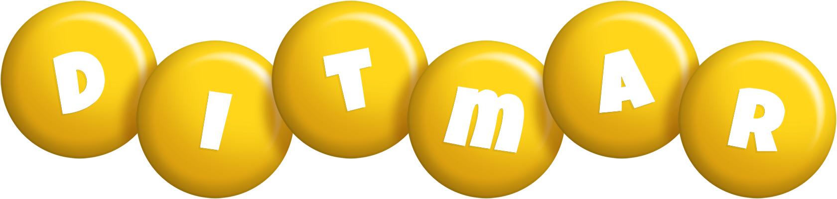 Ditmar candy-yellow logo