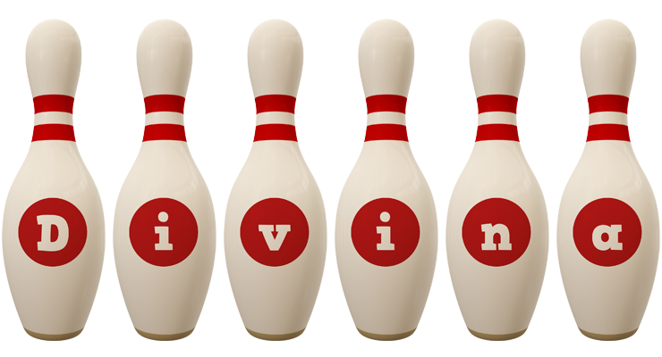 Divina bowling-pin logo