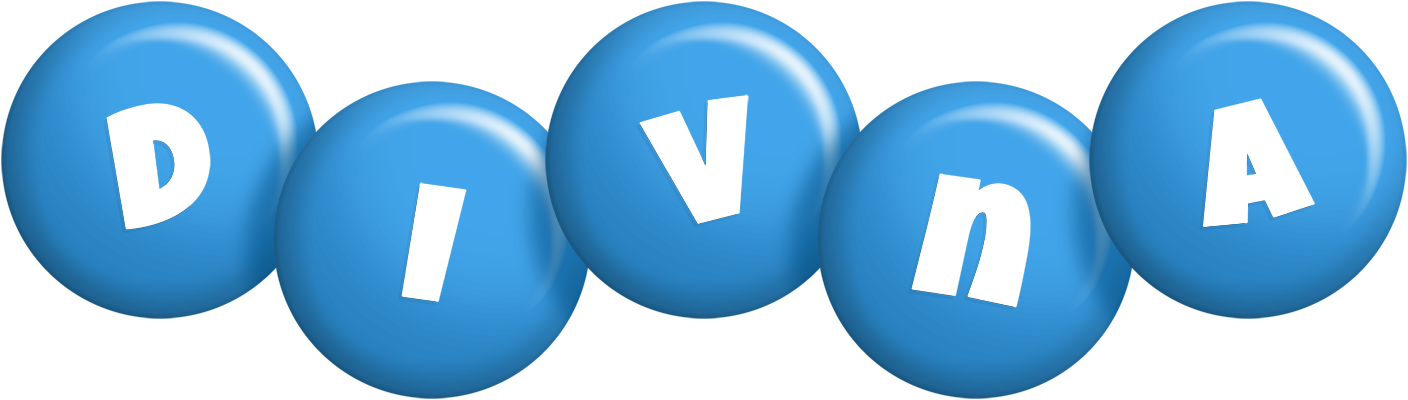 Divna candy-blue logo