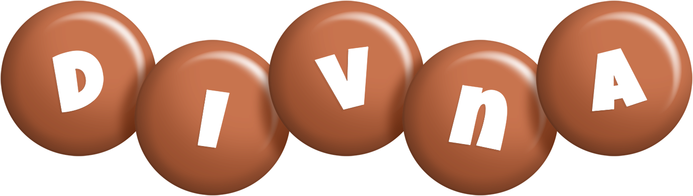 Divna candy-brown logo