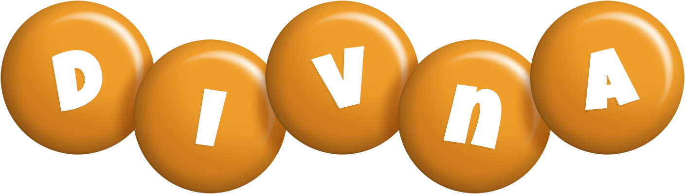 Divna candy-orange logo