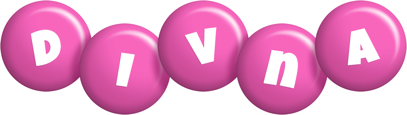 Divna candy-pink logo