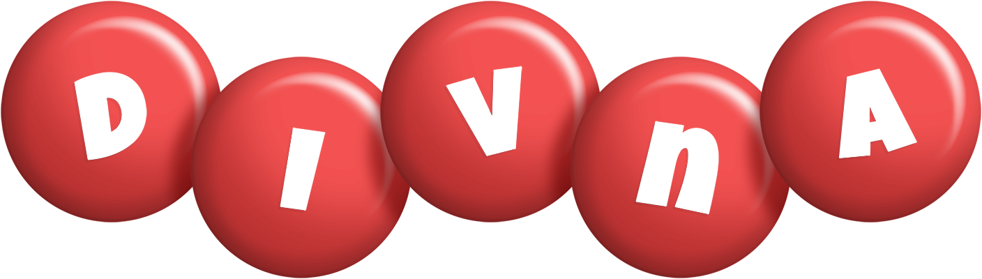 Divna candy-red logo
