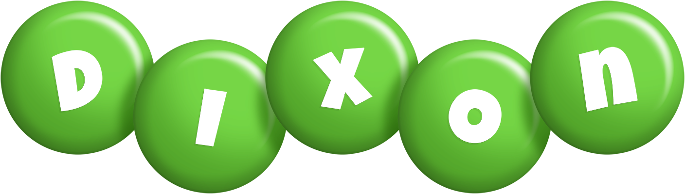 Dixon candy-green logo