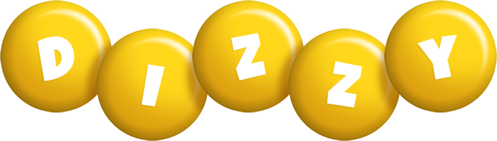 Dizzy candy-yellow logo