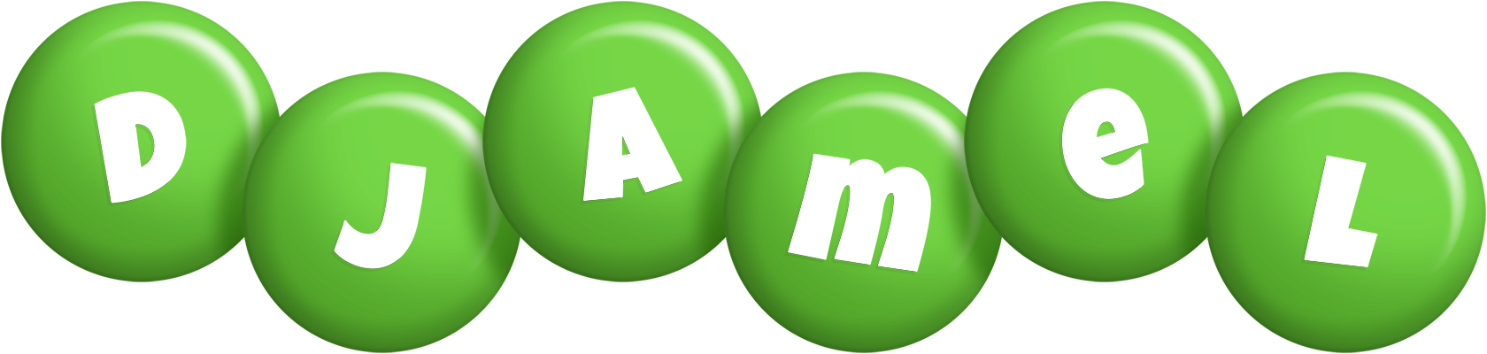 Djamel candy-green logo