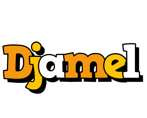 Djamel cartoon logo