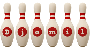 Djamil bowling-pin logo