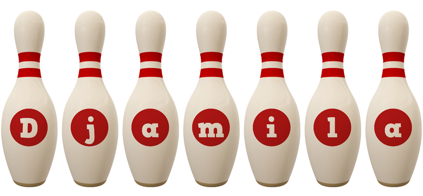 Djamila bowling-pin logo