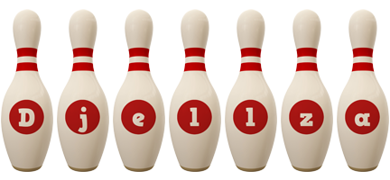 Djellza bowling-pin logo