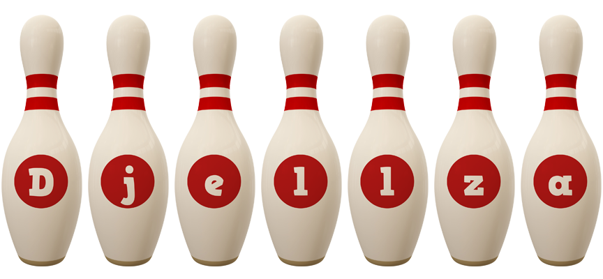 Djellza bowling-pin logo