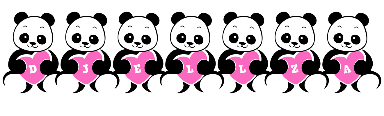 Djellza love-panda logo