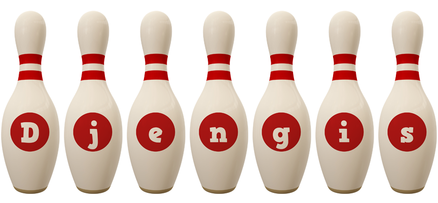Djengis bowling-pin logo