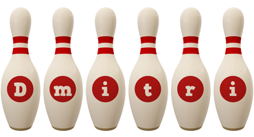 Dmitri bowling-pin logo