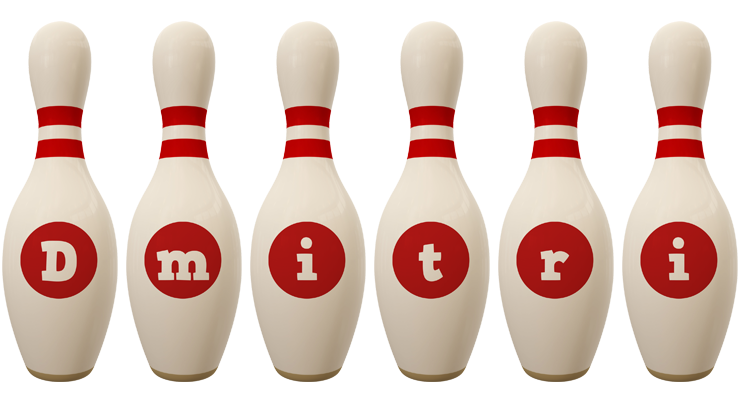 Dmitri bowling-pin logo