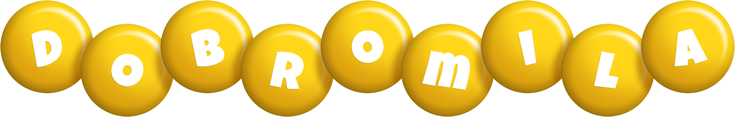 Dobromila candy-yellow logo