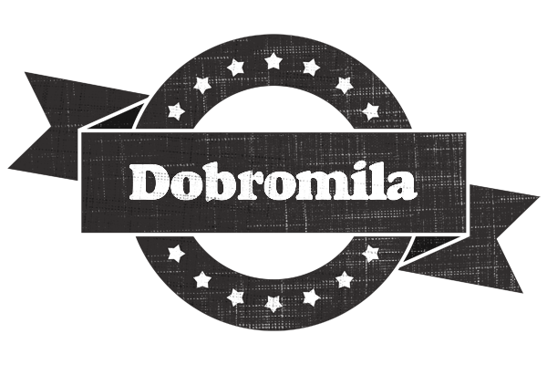 Dobromila grunge logo