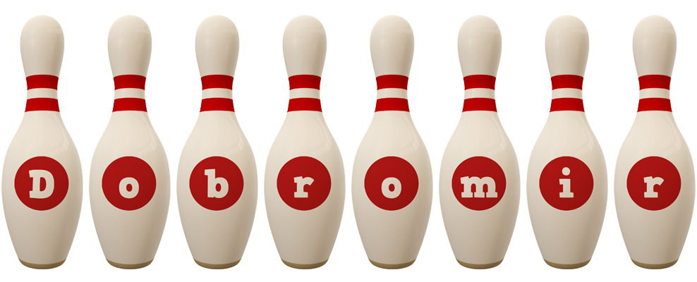 Dobromir bowling-pin logo