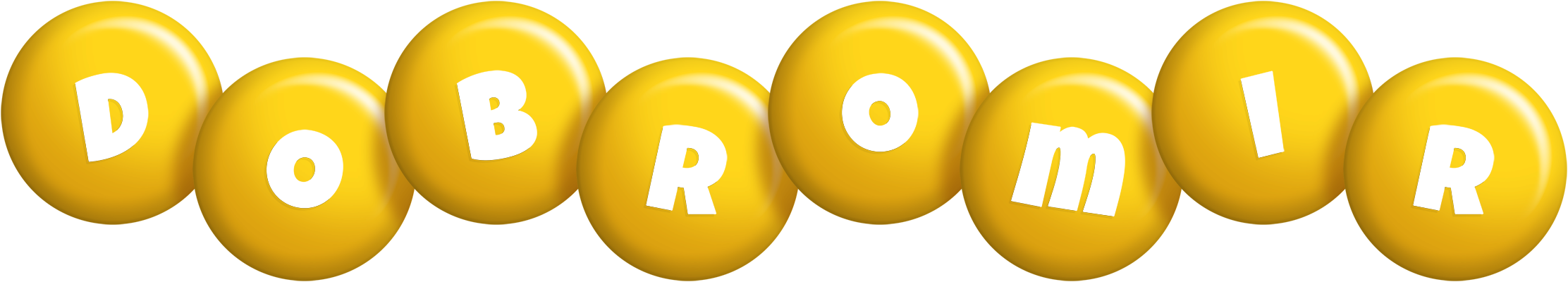 Dobromir candy-yellow logo