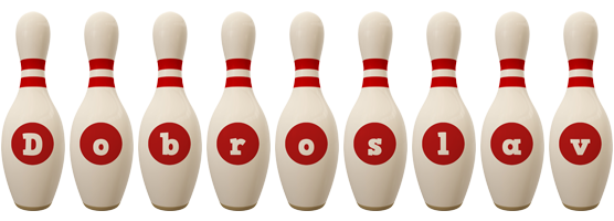 Dobroslav bowling-pin logo