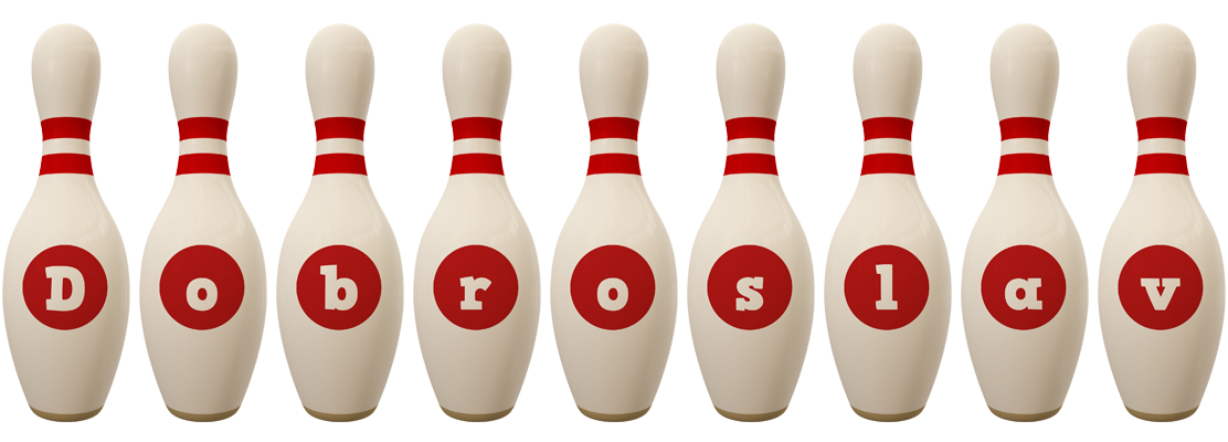 Dobroslav bowling-pin logo