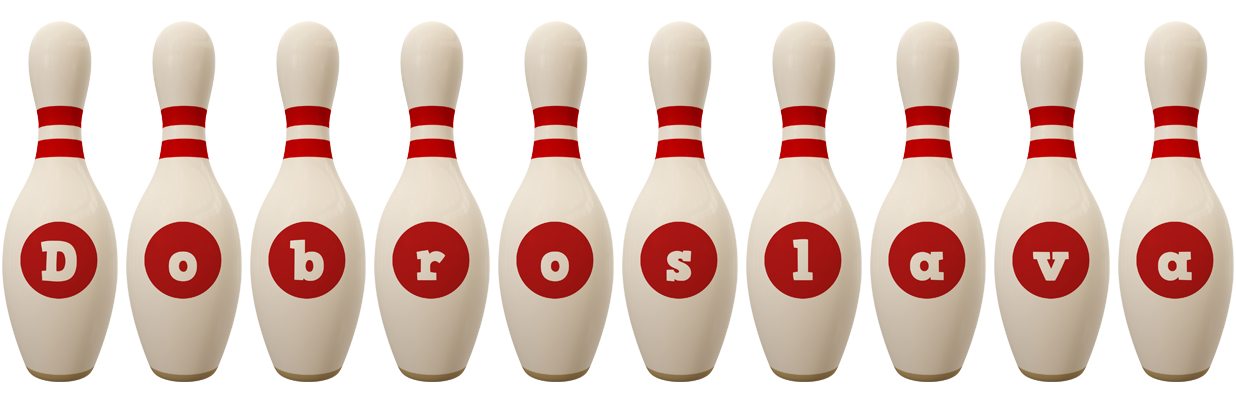 Dobroslava bowling-pin logo