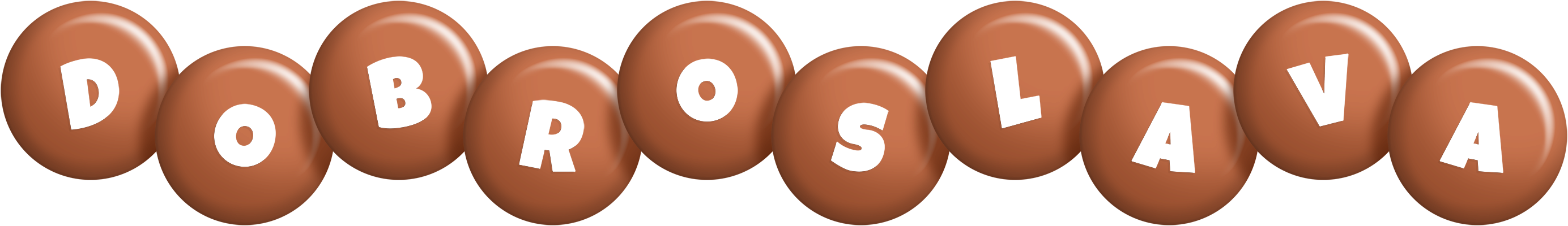 Dobroslava candy-brown logo