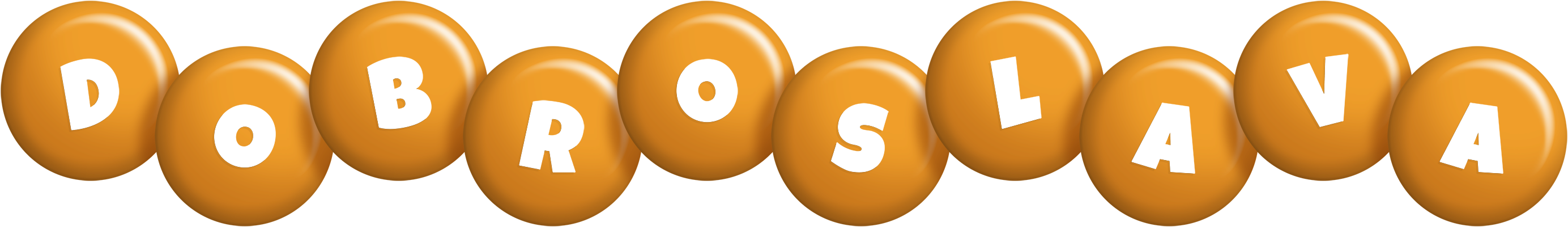 Dobroslava candy-orange logo