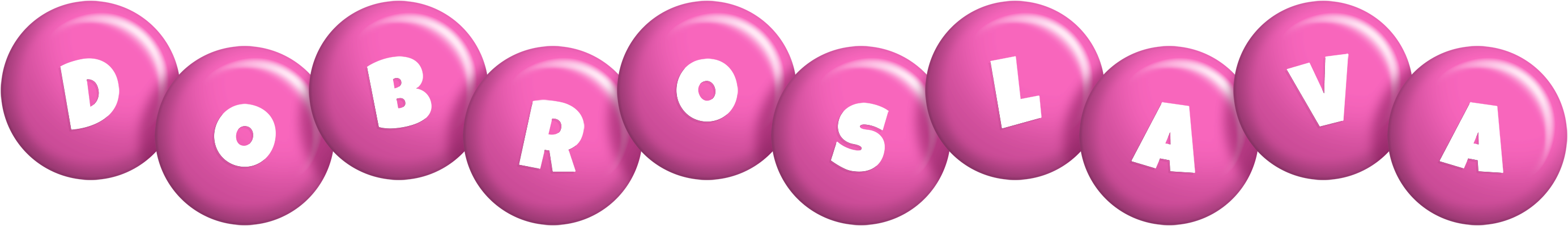 Dobroslava candy-pink logo