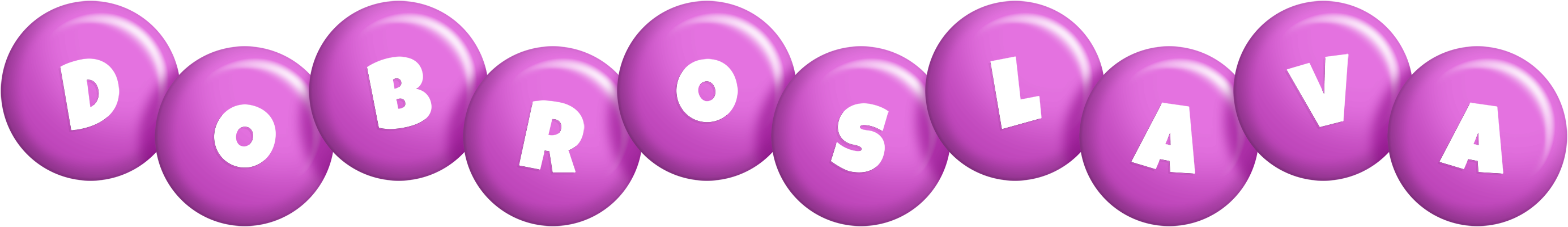 Dobroslava candy-purple logo