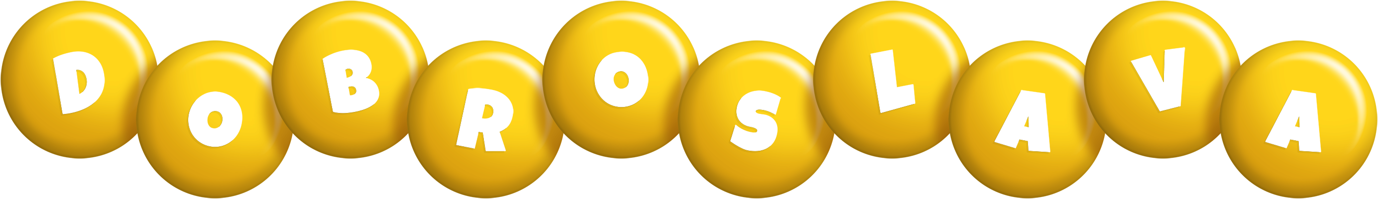 Dobroslava candy-yellow logo