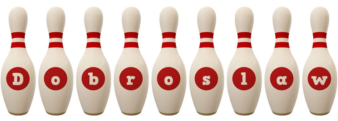 Dobroslaw bowling-pin logo