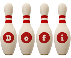 Dofi bowling-pin logo